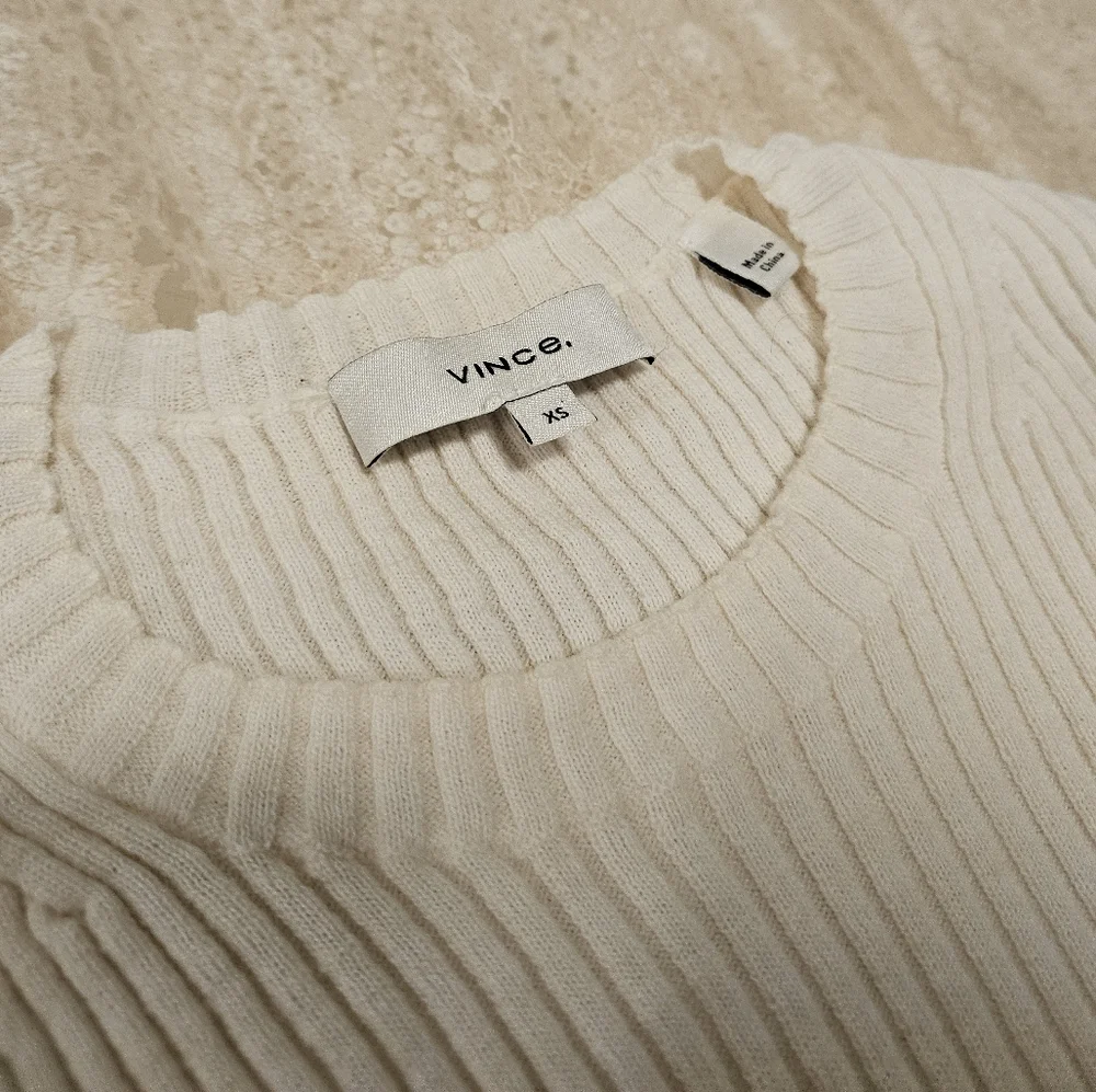 Vince Wool Rib Knit Crew Neck Sweater - Picture 7 of 7